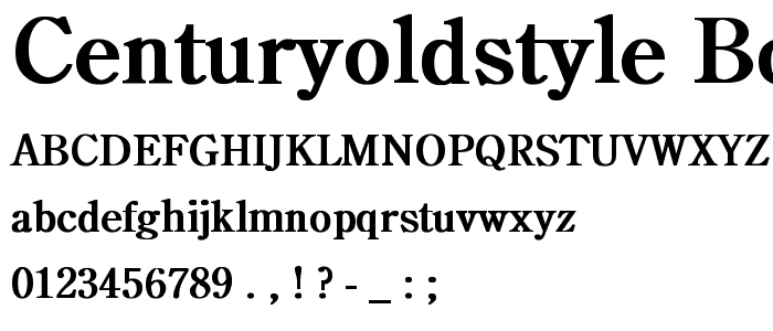 CenturyOldStyle Bold font